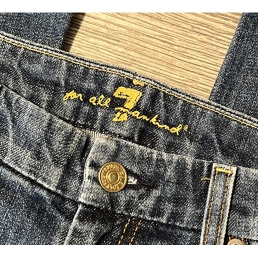 7 For All Mankind Women's "A" Pocket Boot Cut Low Rise Jeans Size 29 (31x30) - Picture 4 of 13